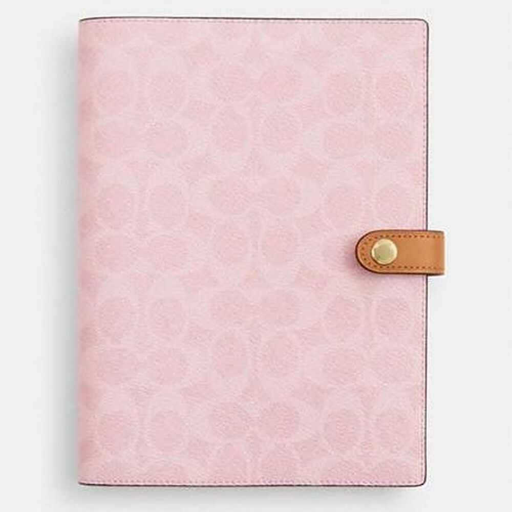Coach powder pink planner notebook